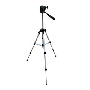 DigiPower Camera Tripod Silver/Black 3-Way Pan/Tilt Head Quick Release Bag